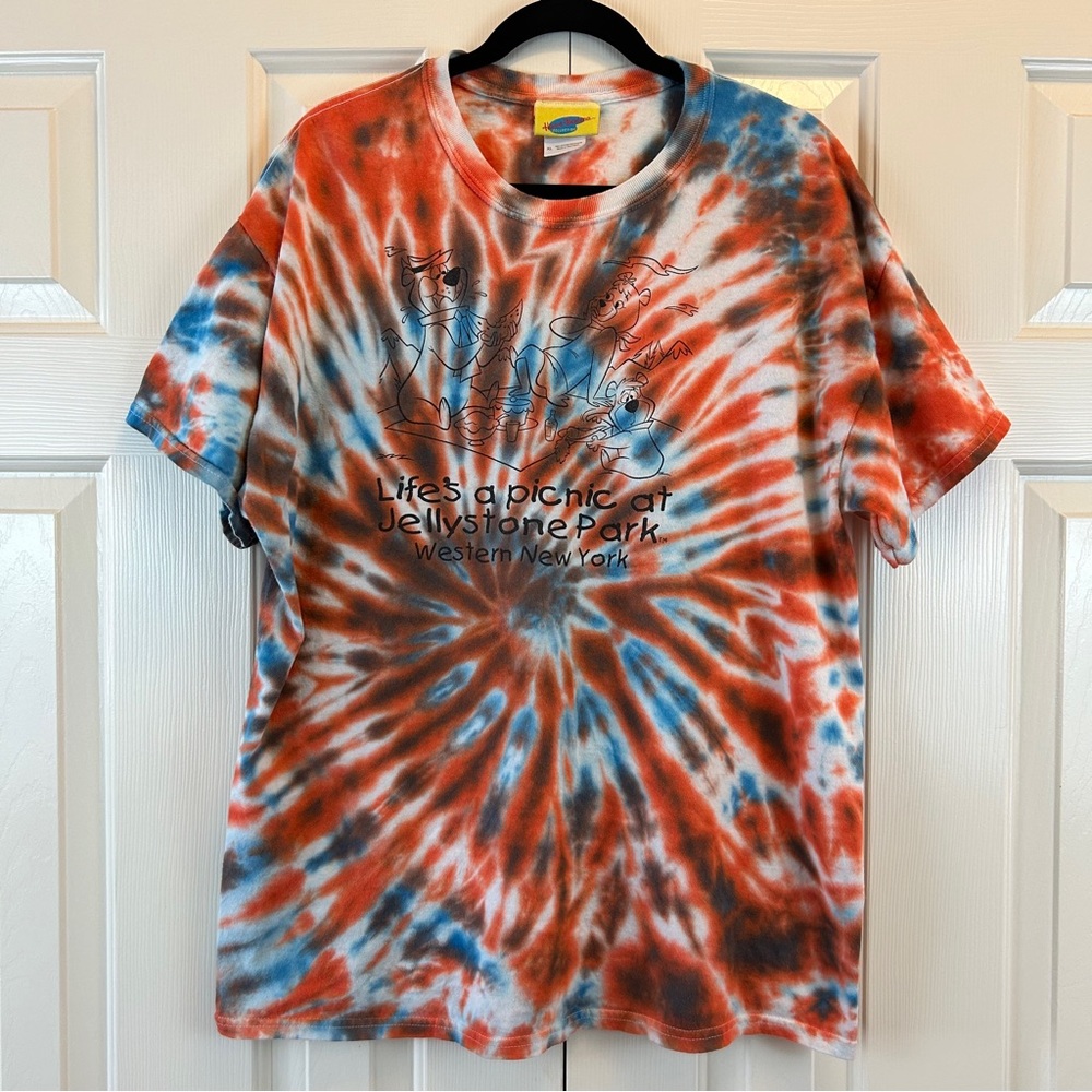 Vintage Hanna Barbera Flinstones Tie Dye Graphic Shirt